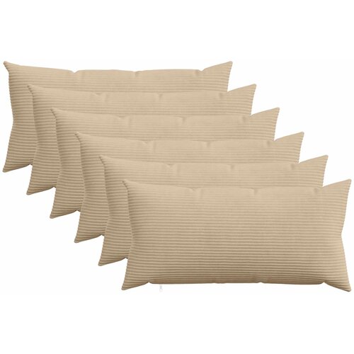  Presvlaka za jastuk 6 pcs HEERLEN Sivosmeđa 40 x 80 cm Kord Cijene