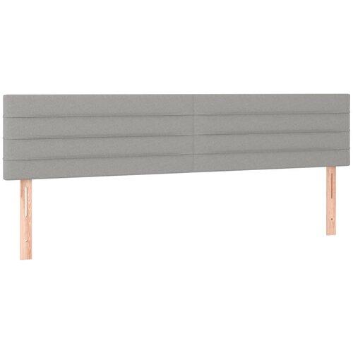 Maison Chic Posteljno vzglavje - Vzglavna omarica 2 kosa svetlo sivo 80x5x78/88 cm blago, (22077378) Cene