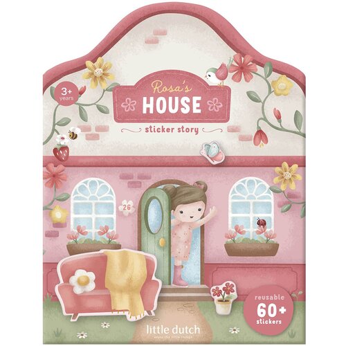 Little Dutch&amp;reg; knjižica s naljepnicama za vi&amp;scaron;ekratnu upotrebu rosa &amp;amp; friends Slike