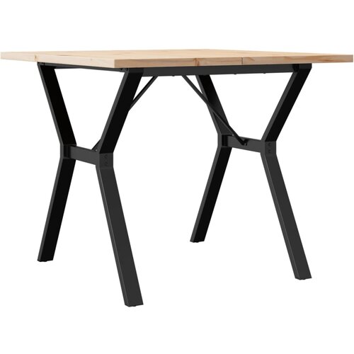 Maison Chic Jedilna miza - Kuhinjska miza - Jedilni stol Y okvir 90x90x75,5 cm trdna borovina lito železo, (21715368) Cene