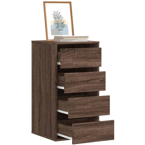 vidaXL Kutna komoda s ladicama smeđa boja hrasta 40x41x76 cm drveni Cijene