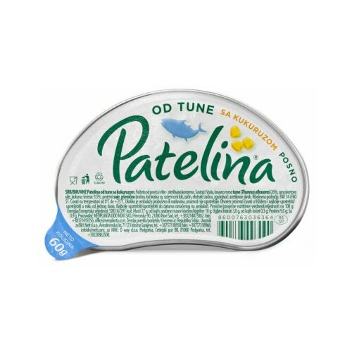 PATELINA pašteta od tune sa kukuruzom 60G np Cene