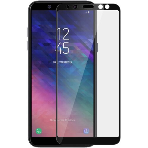 AVIZAR Integrirana folija iz kaljenega stekla s crnimi konturami - Popolna oprijemljivost str. Samsung Galaxy A6, (20606881) Cene