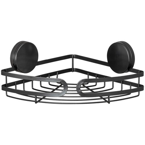 Wenko crna kutna kupaonska polica Static-Loc&amp;reg; Pavia, &amp;scaron;irine 27 cm Slike