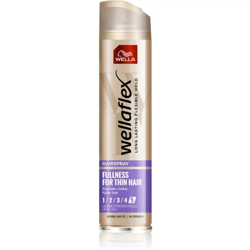 Wella Wellaflex Fullness For Thin Hair lak za kosu za ekstra jako učvršćivanje za fleksibilnost i volumen 250 ml