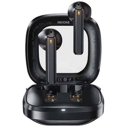 Oem Wekome, Brezžične slu&scaron;alke TWS Bluetooth 5.3 s polnilno &scaron;katlico, avtonomija 5H, Črna, (5000228824) Cene