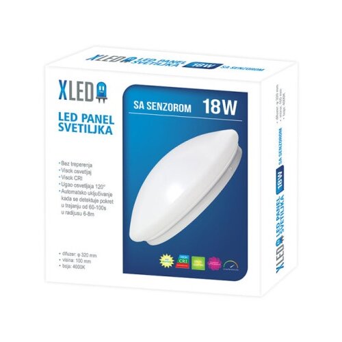 Xled SL-X-P3001803 18W Nadgradni okrugli LED panel 4000K,1530Lm,senzor pokreta 207433 Cene