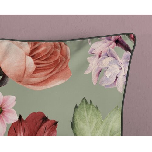 Descanso Zelena enojna/podalj&amp;scaron;ana posteljnina iz bombažnega satena 140x220 cm Fiori &amp;ndash; Slike