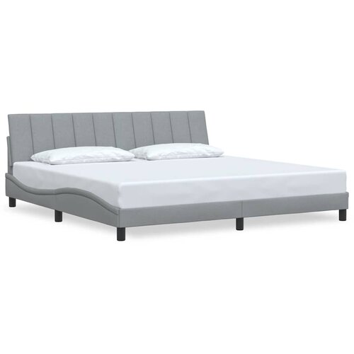  Okvir za krevet bez madraca Hanko svjetlosivi 200 x 200 cm od tkanine Slike