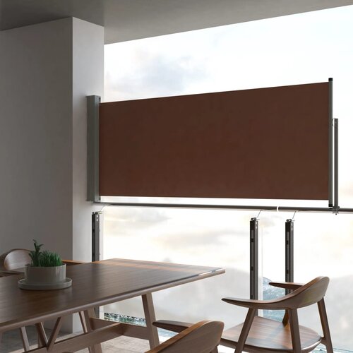 VidaXL Zložljiva stranska tenda za teraso 100x300 cm rjava, (20610918) Slike