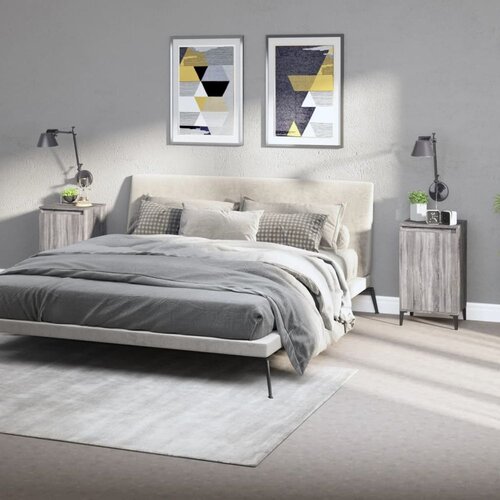  Nočna omarica 2 kosa siva sonoma 40x35x70 cm inženirski les Cene