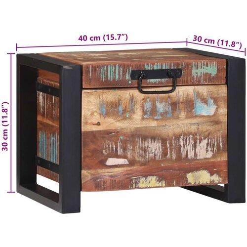  Skladi&amp;scaron;ne &amp;scaron;krinje 40x30x30cm od čvrstog obnovljenog drva i metala Slike