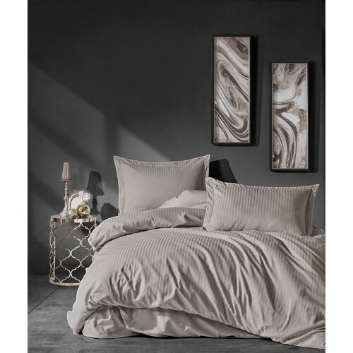 Lessentiel Maison Satenska posteljina (200x220) Stripe Beige Cene