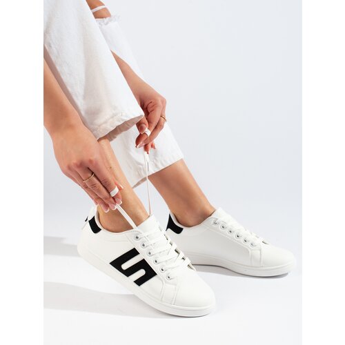 Shelvt Women&amp;#039;s black and white sneakers Slike