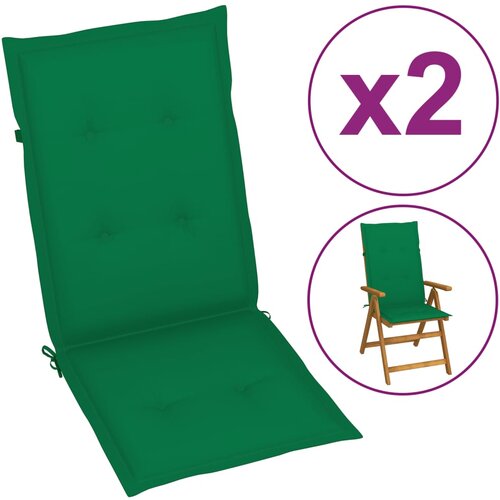 vidaXL Blazine za vrtne stole 2 kosa zelene 120x50x3 cm Cene