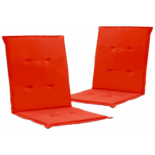 Jastuci za vrtne stolice 2 kom crveni 100x50x3 cm od tkanine