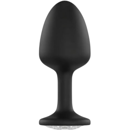 Dorcel Geisha Plug Diamond M - analni dildo z belim kamnom (črn) Cene