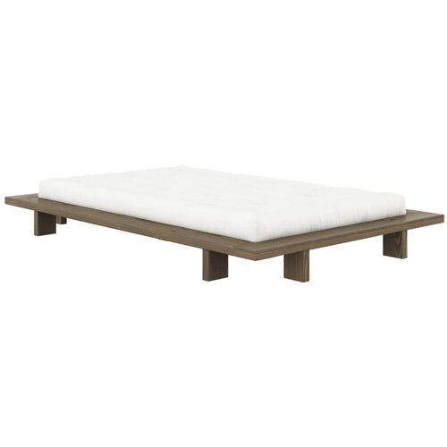 Karup Design Smeđi krevet od masivnog bora s podnicom 120x200 cm Japan &amp;ndash; Slike