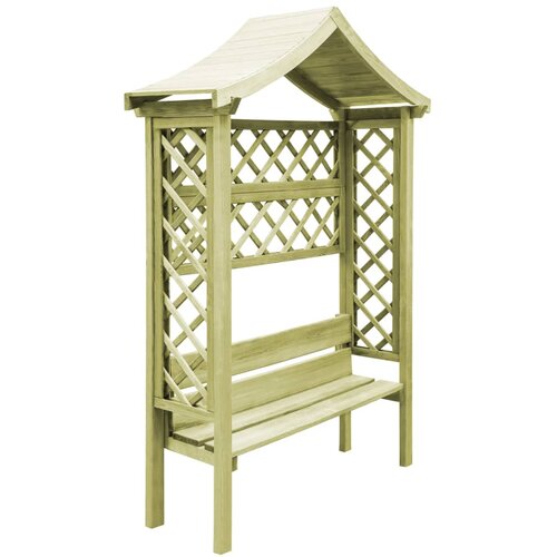 vidaXL Vrtna pergola s streho in klopjo impregnirana borovina Cene