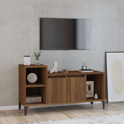 TV omarica rjav hrast 100x35x55 cm inženirski les, (20600753) Slike