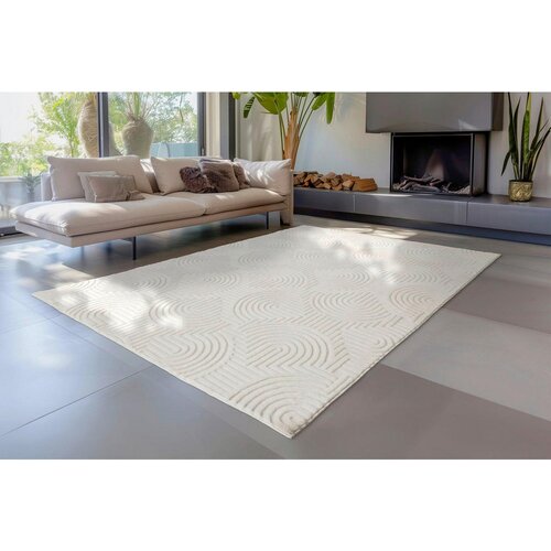 Kayoom RAVNO TKANA PREPROGA 160/230 cm tkano krem barve Slike