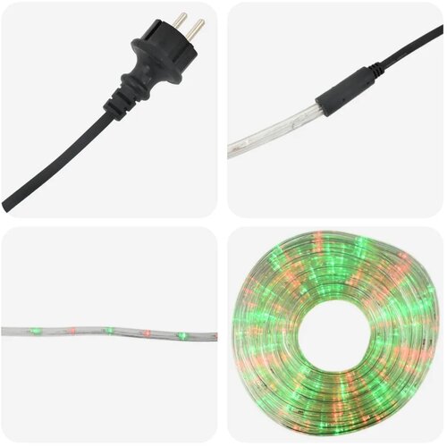  Božićno LED svjetlosno crijevo 120 LED lampica Crvena Zelena - Crvena i zelena 5 m Slike