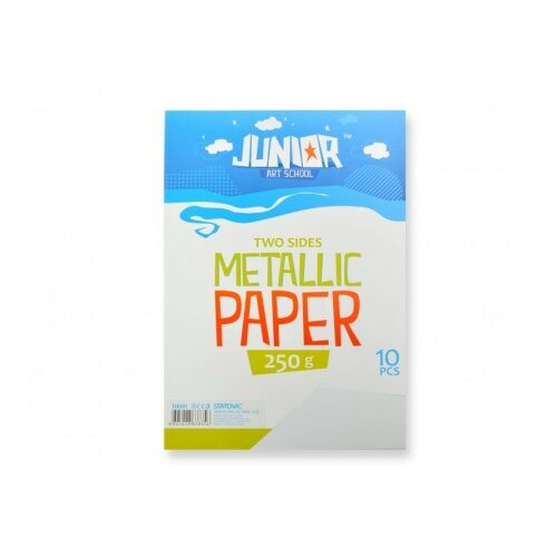 Jolly papir metalik, bela, A4, 250g, 10K ( 136101 ) Cene