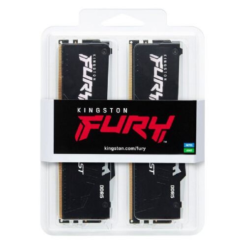 Kingston fury beast 32GB (2x16GB) 5600MT/s CL40 xmp (KF556C40BBAK2-32) rgb ram pomnilnik Slike
