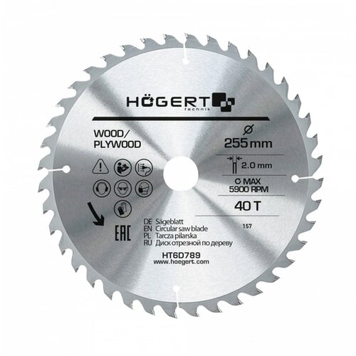 Hogert Testera za cirkular 250x40t Slike