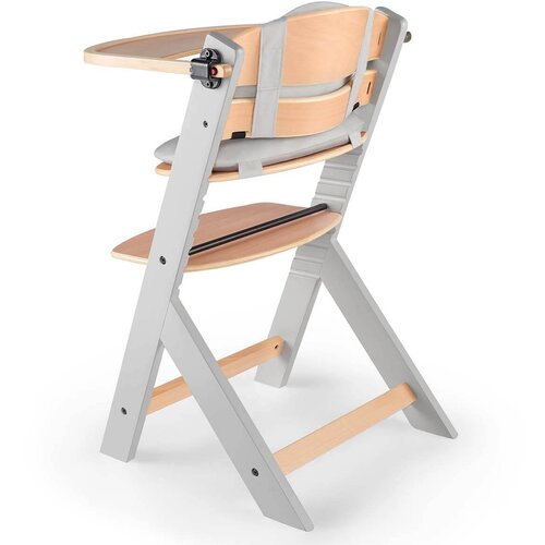 Kinderkraft dječja stolica za hranjenje enock&amp;trade; wood and grey z blazino grey Slike