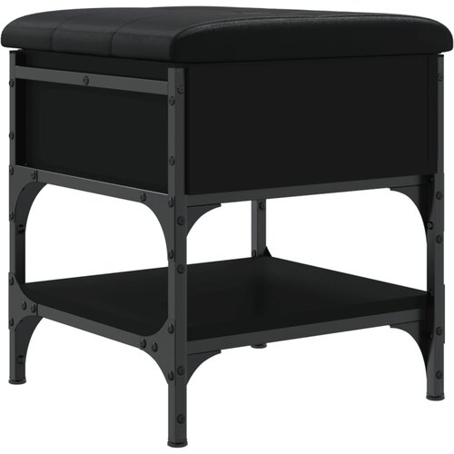 Maison Chic Klop za čevlje - Sedež za čevlje črna 42x42x45 cm inženirski les, (21777152) Slike