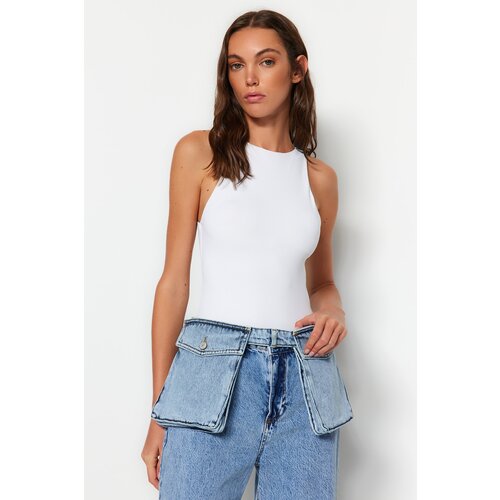Trendyol Blue Pocket Detailed Denim Belt Slike