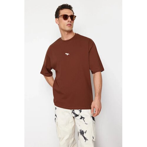 Trendyol Mu&scaron;ka majica TMNSS23TS00243, Braon Cene