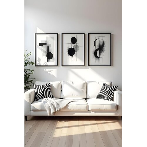 WALLXPERT Uramljena slika Huhu431, 50x35 cm, 3 dijela Cijene