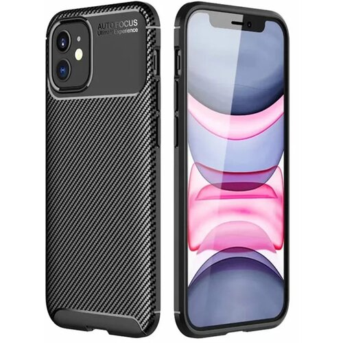Techsuit CarbonFiber maska za iPhone 11 &amp;ndash; crna Slike