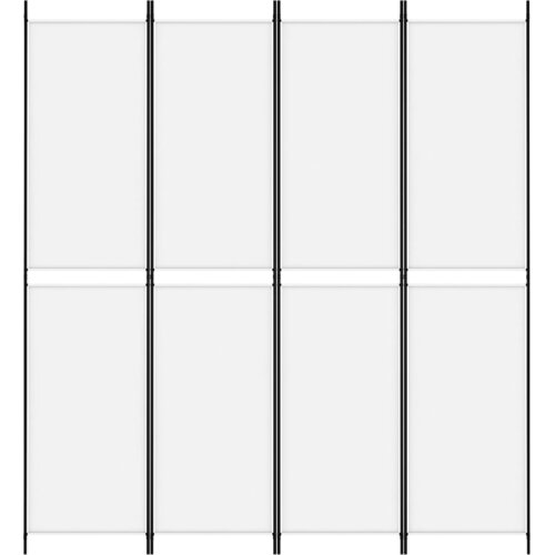  pregrada s 4 panela bijela 200 x 220 cm od tkanine Slike