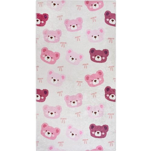 Vitaus Ružičasti/boje slonovače periv dječji tepih 60x100 cm Cute Teddies Pink &ndash; Cijene