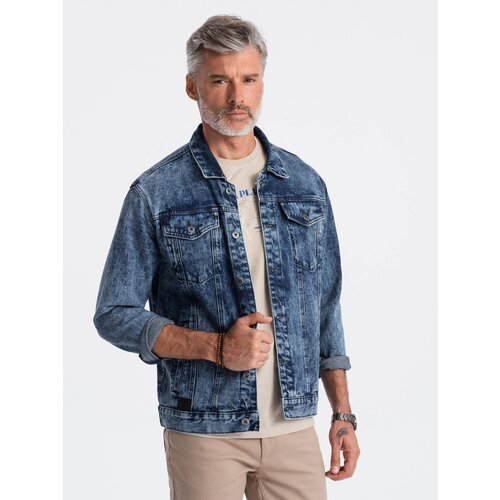 Ombre Men's denim katana jacket - denim Slike