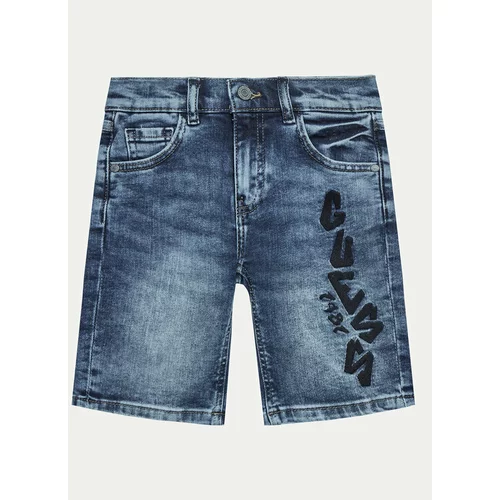 Guess Jeans kratke hlače L4GD18 D4GV0 Modra Regular Fit