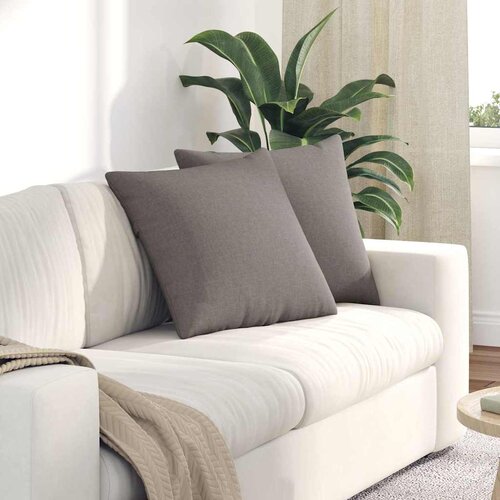  Jastučići za sofu 2 pcs Sivo-smeđa 50 x 50 cm tkanina Slike
