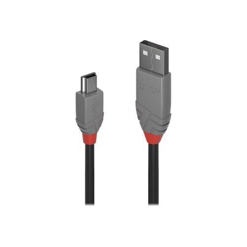 Lindy 36724 USB kabel 3 m USB 2.0 USB A Mini-USB B Črna Cene
