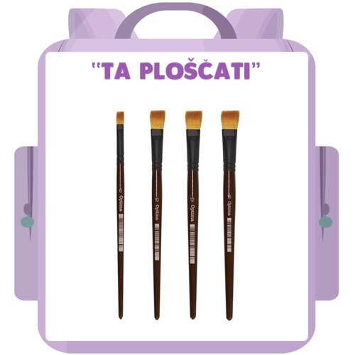 Optima &amp;amp;quot;Ta plo&amp;scaron;čati&amp;amp;quot; komplet čopičev Slike