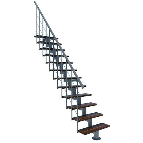 Minka Stopnišče z lestvino Comfort (Širina: 80 cm, Srebrne barve, Barva stopnice: Oreh, Višina nadstropja: 312 cm) Cene