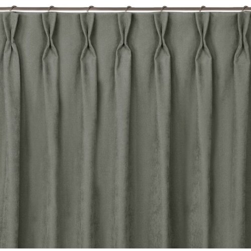  Curtain MILANA color gray style classic flex 9.5 cm with double pleat chenille 220x270 HOMEDE Slike