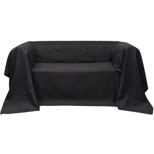VidaXL Prekrivač za Kauč Mikro-fiber Antracit boja 140 x 210 cm Slike