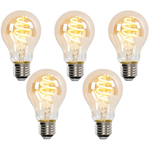 LUEDD Komplet 5 pametnih LED žarnic E27 A60 zlata 4W 270lm 1800-3000K Slike