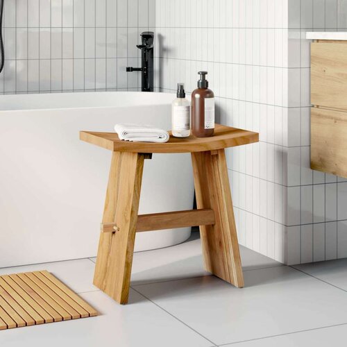  Kupaonska stolica Smeđa 50 x 29 5 x 50 5 cm Čvrsto teak drvo Cene