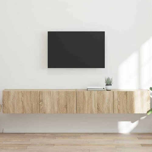 VidaXL TV stenska omara 2 pcs Sonoma 60 x 31 x 29.5 cm Konstruiran les Slike
