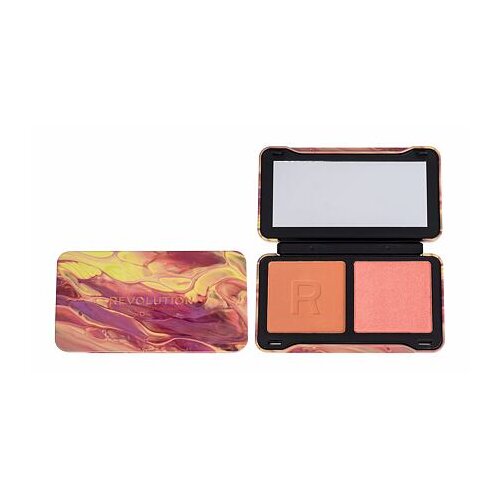 Revolution neon heat dynamic face palette paletka za posvetlitev in konturiranje obraza 11,2 g odtenek peach heat za ženske Slike