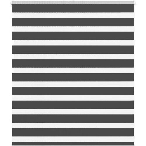vidaXL Zavjesa zebra crna 135x100 cm širina tkanine 130,9 cm poliester Cene